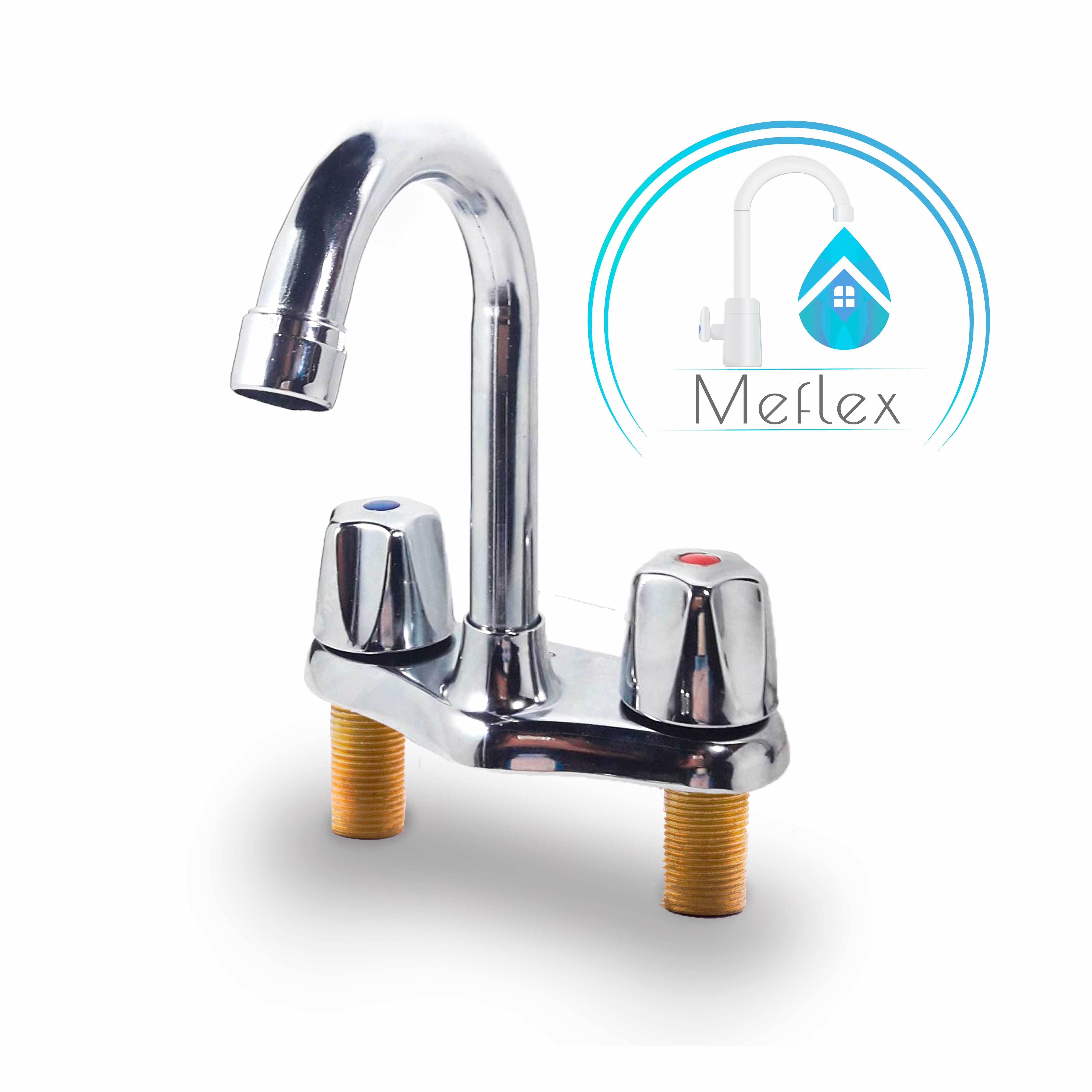 Lavamanos cuello de cisne manilla estándar